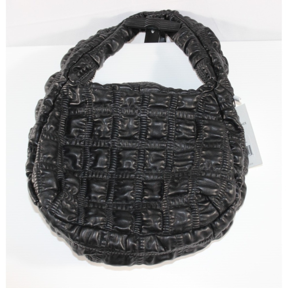 Jason Wu Fay Bubble Baguette Bag/Black Vegan Leather/Quilted /op Handle/NWT
